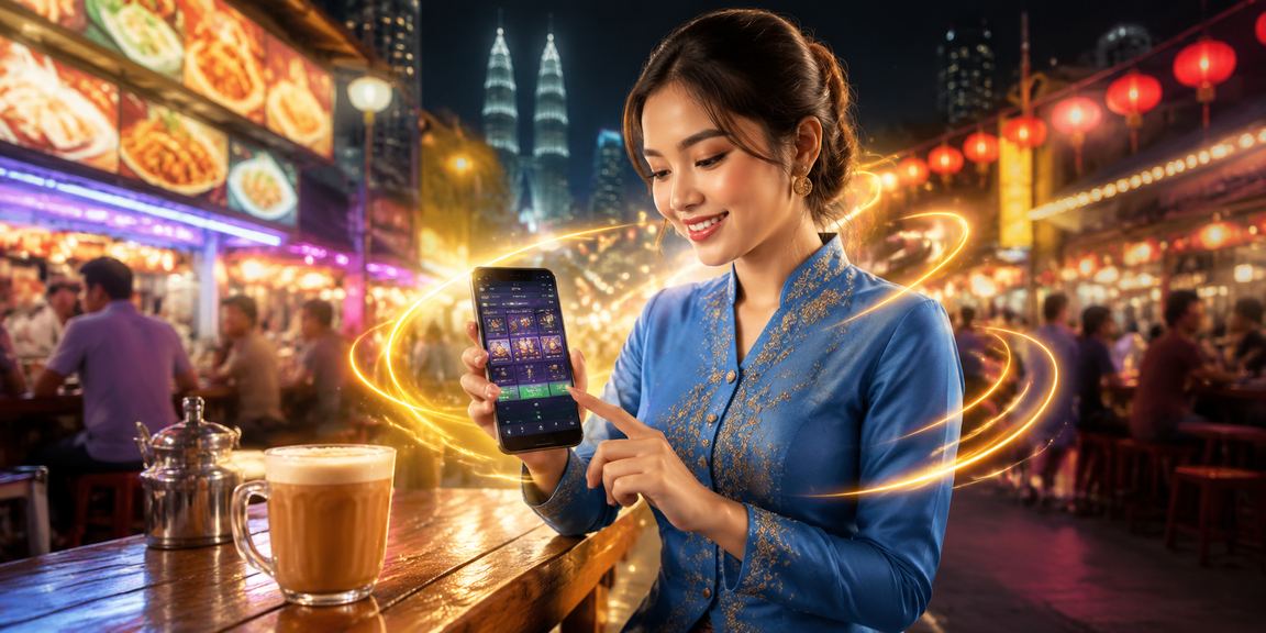 Wanita berbaju kurung bermain kasino mudah alih di Kuala Lumpur